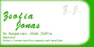 zsofia jonas business card