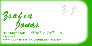 zsofia jonas business card